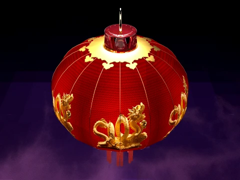 Lanterna Rossa Cinese Modello 3D