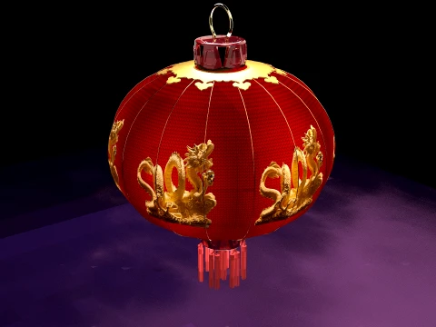 Chinese Red Lantern 3D Model