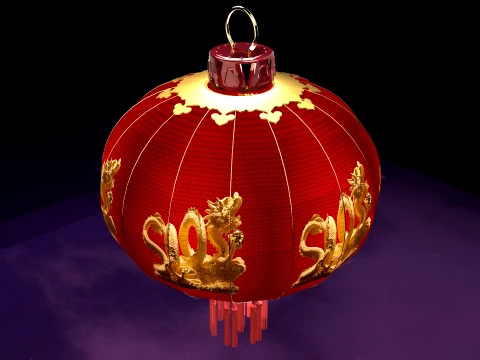 Chinese Red Lantern 3D Model