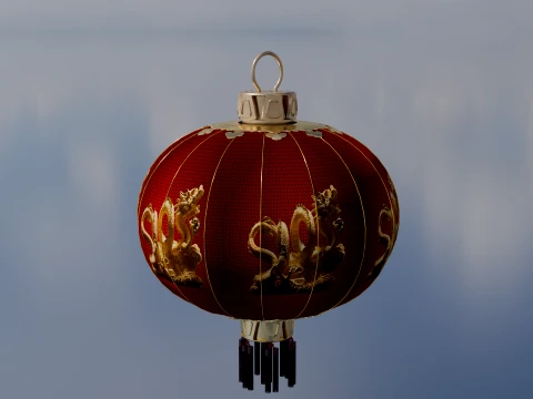 Chinese Red Lantern 3D Model