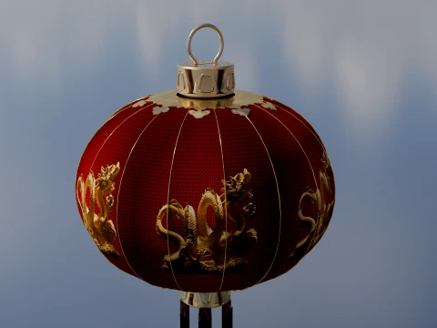 Chinese Red Lantern 3D Model