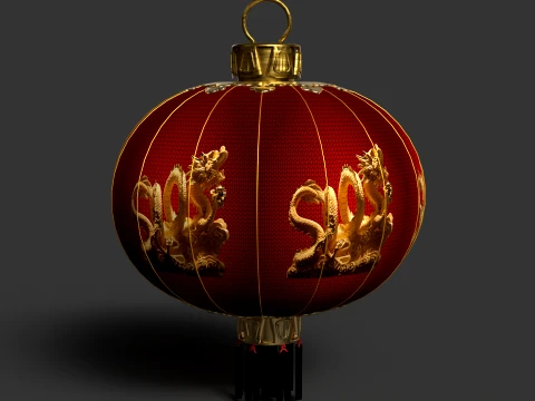 Chinese Red Lantern 3D Model