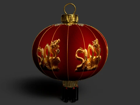Chinese Red Lantern 3D Model