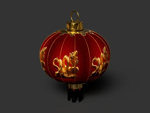 Chinese Red Lantern 3D Model