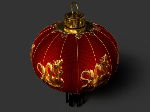 Chinese Red Lantern 3D Model