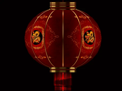 Chinese Red Lantern 3D Model