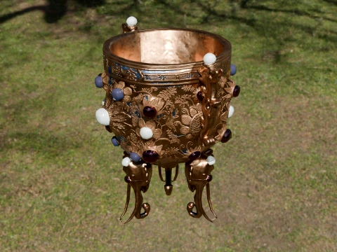 Chinese Ancient Treasure Cup 3D Model