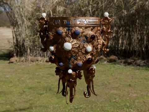 Chinese Ancient Treasure Cup 3D Model