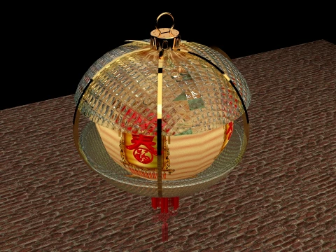 Chinese Red Lantern 3D Model