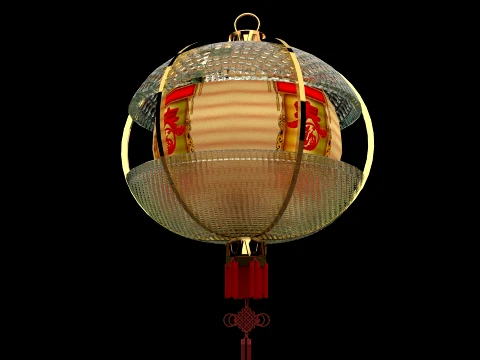 Chinese Red Lantern 3D Model