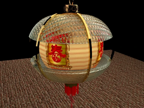 Chinese Red Lantern 3D Model