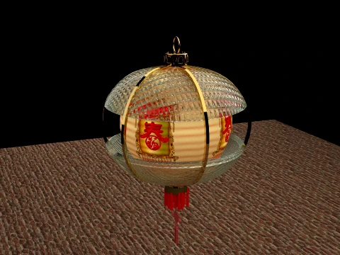 Chinese Red Lantern 3D Model