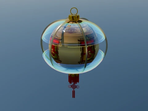 Chinese Red Lantern 3D Model