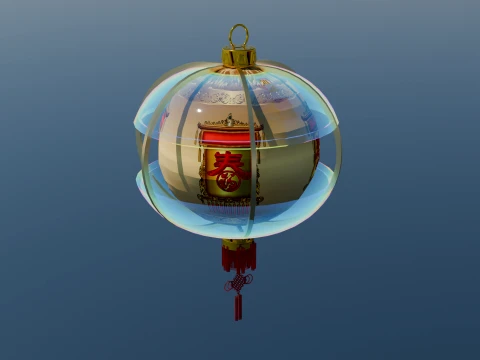 Chinese Red Lantern 3D Model