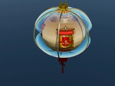Chinese Red Lantern 3D Model