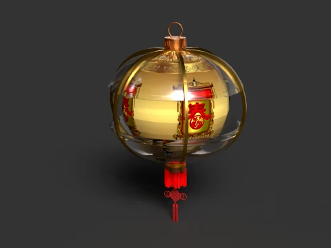 Chinese Red Lantern 3D Model