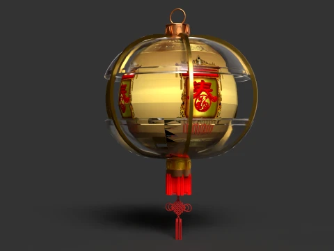 Chinese Red Lantern 3D Model