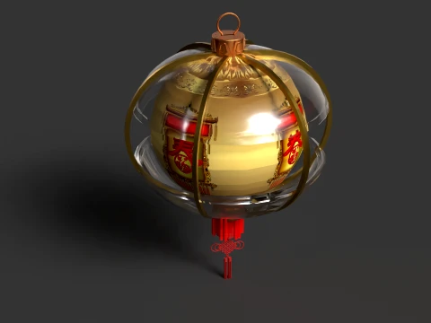 Chinese Red Lantern 3D Model