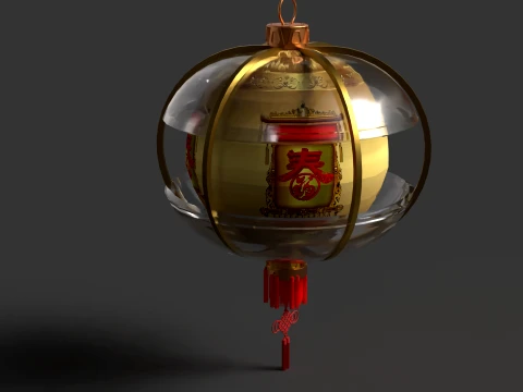 Chinese Red Lantern 3D Model