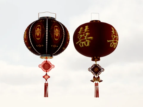 Chinese Red Lantern 3D Model