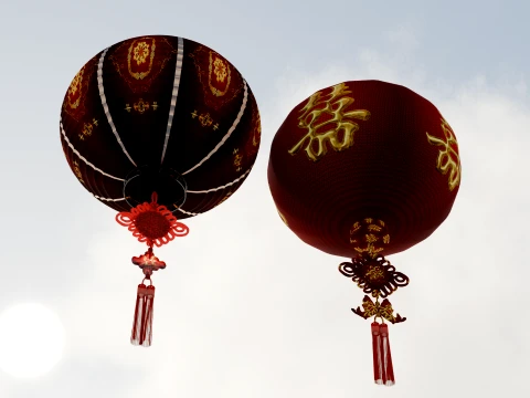 Chinese Red Lantern 3D Model