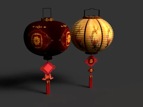 Chinese Red Lantern 3D 모델
