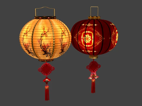 Chinese Red Lantern 3D Model