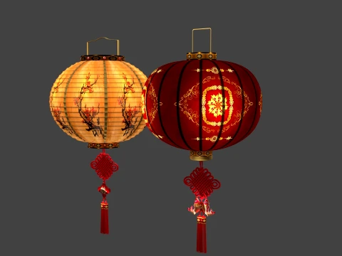 Chinese Red Lantern 3D Model