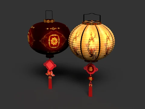 Chinese Red Lantern 3D Model