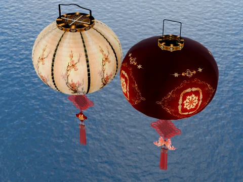 Chinese Red Lantern 3D Model
