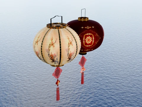 Chinese Red Lantern 3D Model