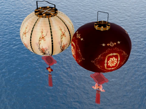 Chinese Red Lantern 3D Model