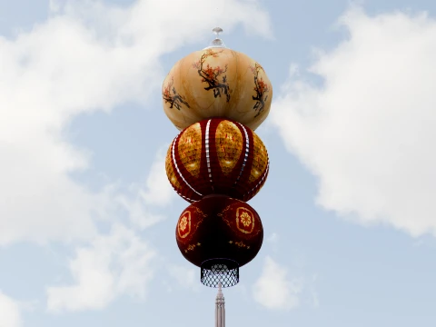 Chinese Red Lantern 3D Model