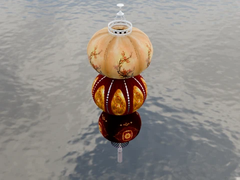 Chinese Red Lantern 3D Model