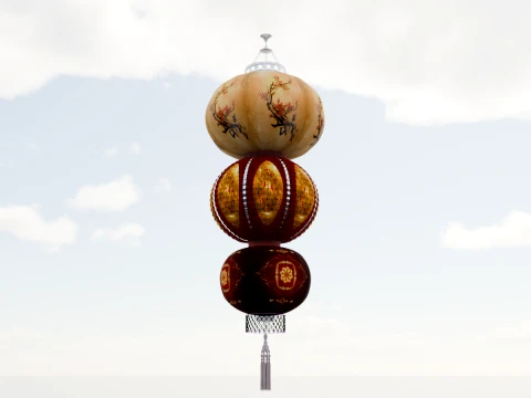 Chinese Red Lantern 3D Model