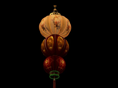 Chinese Red Lantern 3D Model