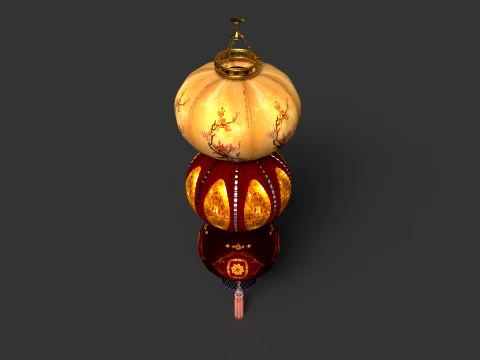 Chinese Red Lantern 3D Model