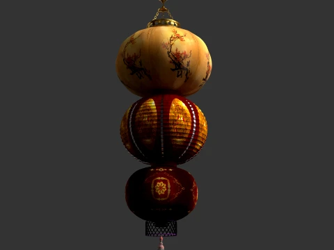 Chinese Red Lantern 3D Model