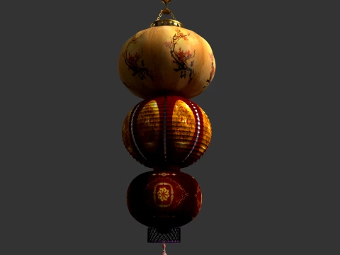 Chinese Red Lantern 3D Model
