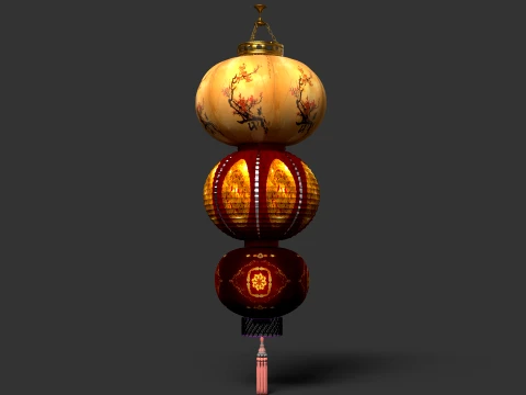 Chinese Red Lantern 3D Model
