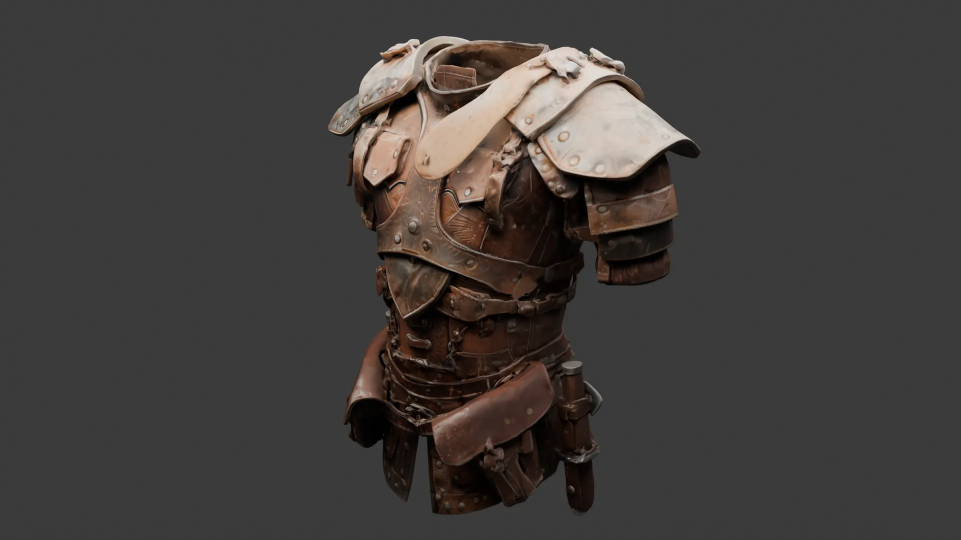 Chinese Warrior Wasteland Scavenger Armor 3D Model .c4d .max .obj .3ds .fbx .stl .blend 