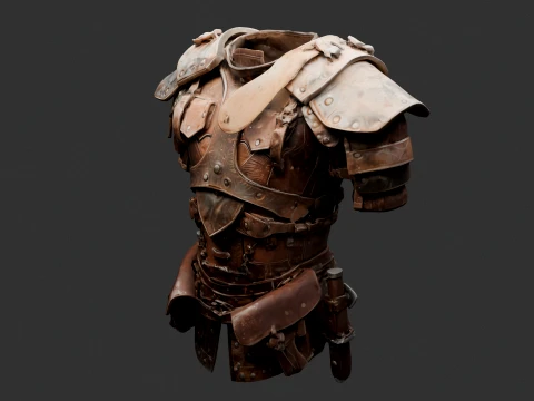 Chinese Warrior Wasteland Scavenger Armor 3D Модель
