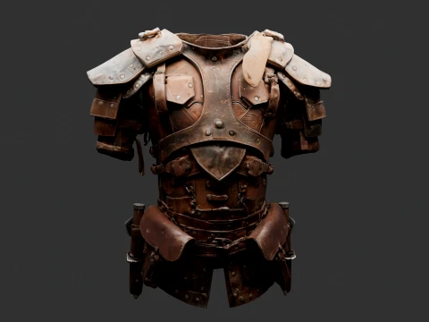 Chinese Warrior Wasteland Scavenger Armor 3D Model