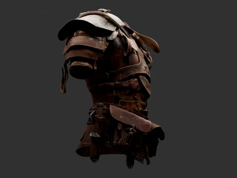 Chinese Warrior Wasteland Scavenger Armor 3D Model