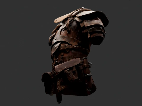Chinese Warrior Wasteland Scavenger Armor 3D Model