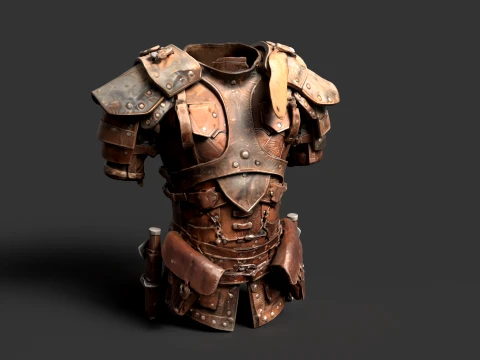 Chinese Warrior Wasteland Scavenger Armor 3D Model