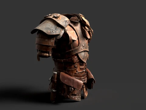 Chinese Warrior Wasteland Scavenger Armor 3D Model