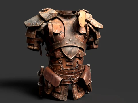Chinese Warrior Wasteland Scavenger Armor 3D Model