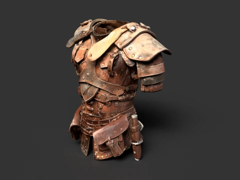 Chinese Warrior Wasteland Scavenger Armor 3D Model