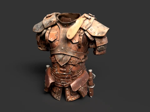 Chinese Warrior Wasteland Scavenger Armor 3D Model